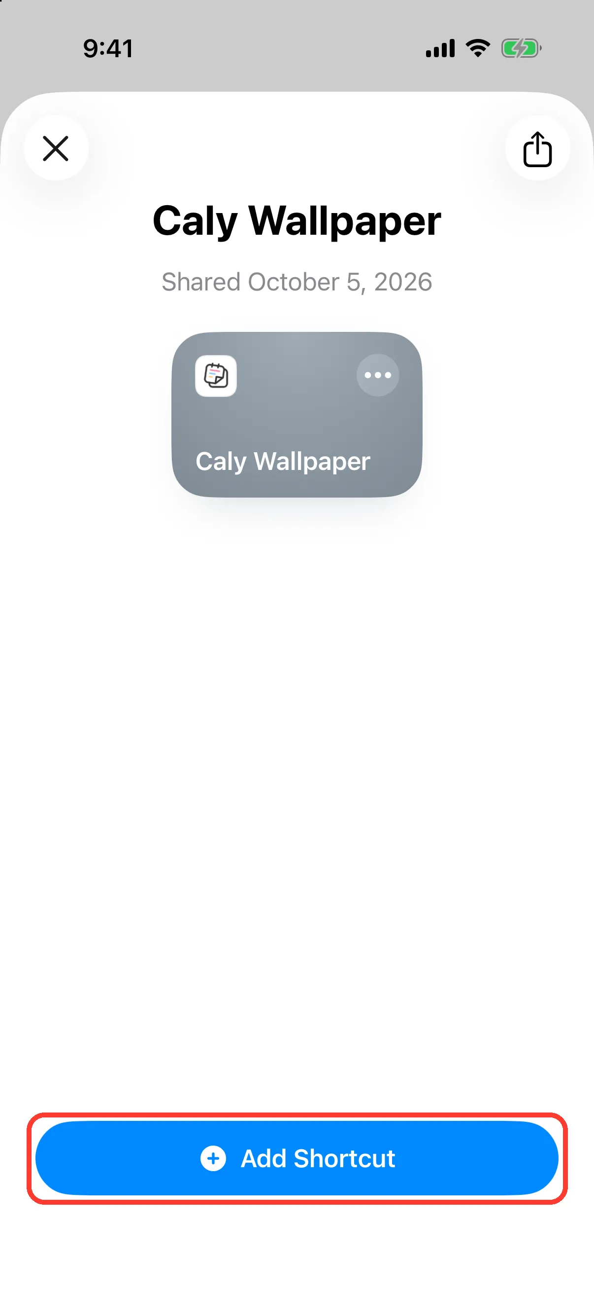 Add the shortcut